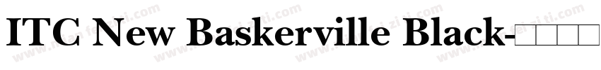ITC New Baskerville Black字体转换
